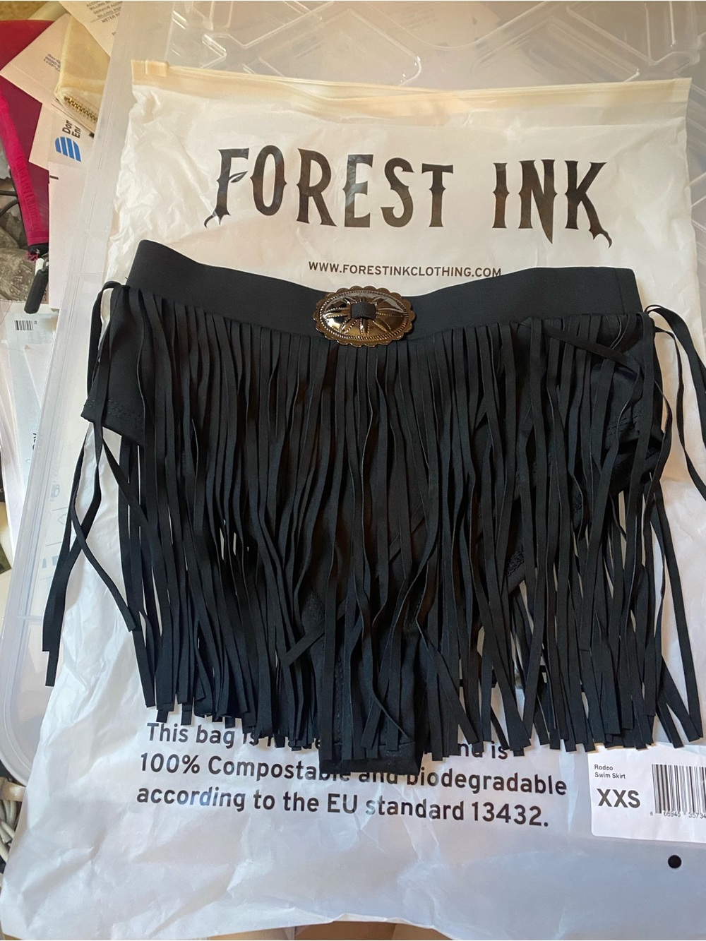 Forest Ink Black Rodeo Swim Skirt
